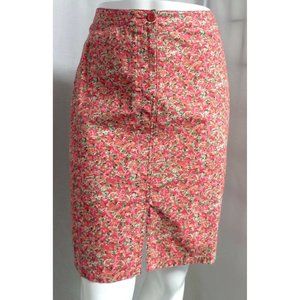 NWOT  EDDIE BAUER  MULTICOLOR FLORAL STRAIGHT STYLE CASUAL CAREER SKIRT SIZE: 4P